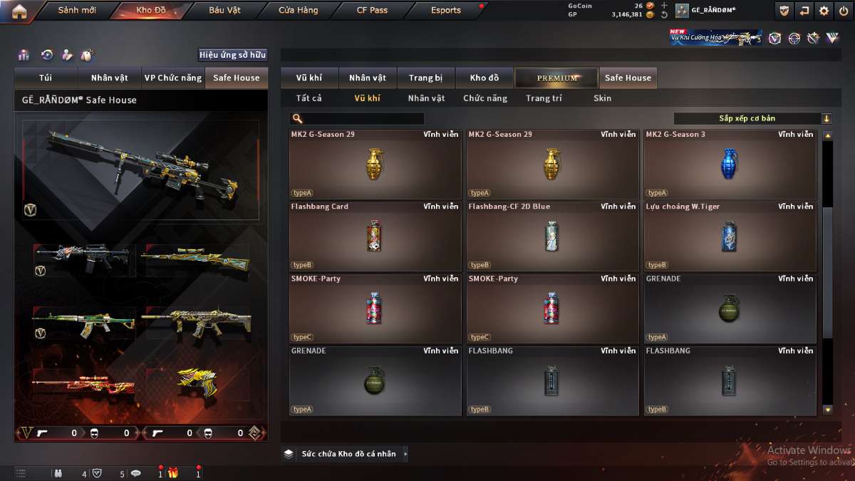 shop acc cf uy tin gia re